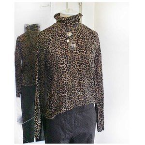[ J.CREW ] Leopard Knit Turtleneck